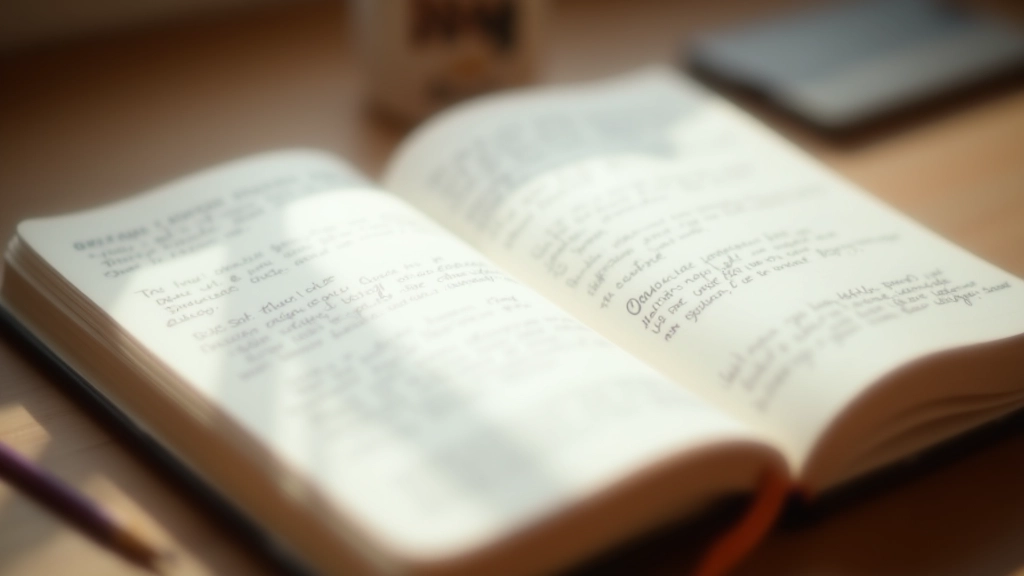 Páginas abertas de um diário com escrita manual cuidadosa e reflexiva