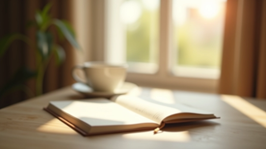 Espaço tranquilo para prática de autorreflexão e escrita de diário