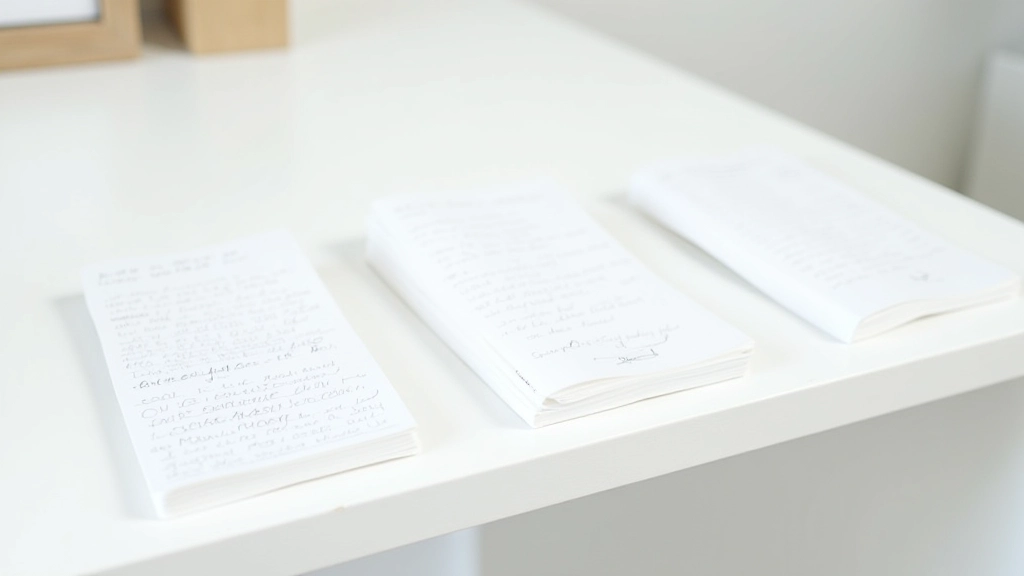 Sequência de três cadernos abertos em diferentes estágios de preenchimento, mostrando progressão do journaling ao longo do tempo